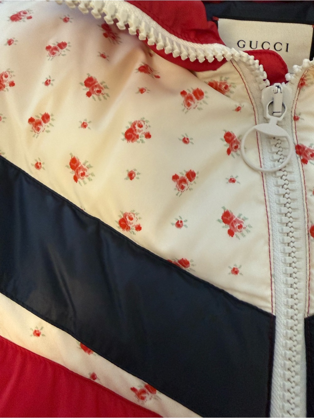 GUCCI 2018 Floral Print Goose Down Puffer Jacket IT Size 42 | US 6 - Picture 6 of 13